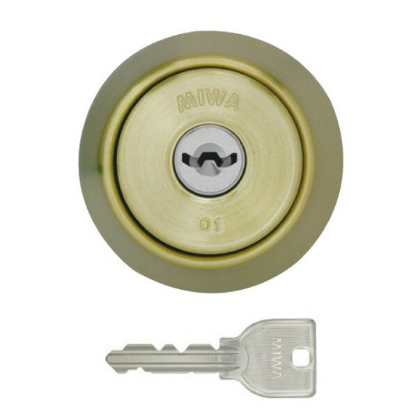 【MIWA】U9交換用シリンダー/LA タイプ・ゴールド色