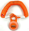 CLOVER クローバー ケーブルタイプ ナンバー可変式符号錠 レジャーロック PL-755(OR)+Leash 3桁 自転車・スキー・スノーボードの施錠に