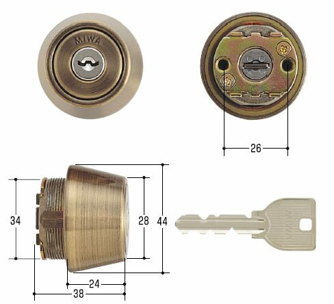 MIWA U9 TE24 CY SA シリンダー 美和ロック 鍵