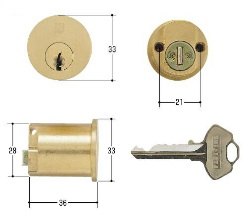 【WEST】【ウエスト】鍵 GFA5200 ゴールド