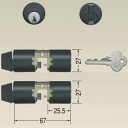 【ポイント5倍】ALPHA アルファ 交換シリンダー ACY-63 (旧ACY-34/44/45) シリンダー 取替え 鍵 シリンダー 交換 新日軽・2個同一 ...