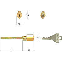 GOAL 鍵 シリンダー 交換 ゴール 装飾錠 サムラッチ錠用 交換シリンダー 取替え GCY-69