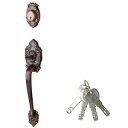 【ポイント5倍】ドアノブ 鍵付き 鍵 ノブ 古代 KODAI ドア 取っ手 ニュープレジデント301 NF ディンプルキー4本付 GB色装飾玄関錠 サムラッチ