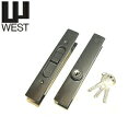 【ポイント5倍】WEST (ウエスト) 万能引戸錠 引き違い錠355BT ディンプルキー鍵 交換 取替 シリンダー錠