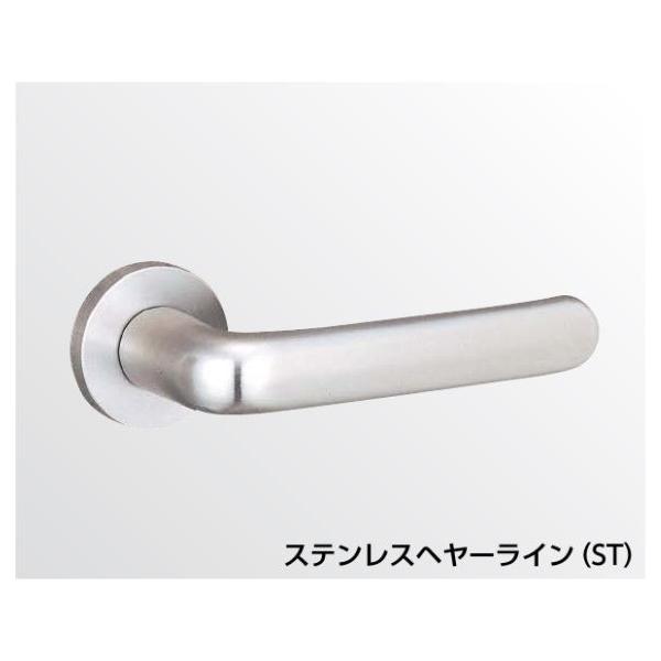 美和ロック LA57.KNB 扉厚33～41mm　 LA用ステンレスヘヤーライン　レバーハンドル（ST）（左右勝手兼用）　 【在庫品】