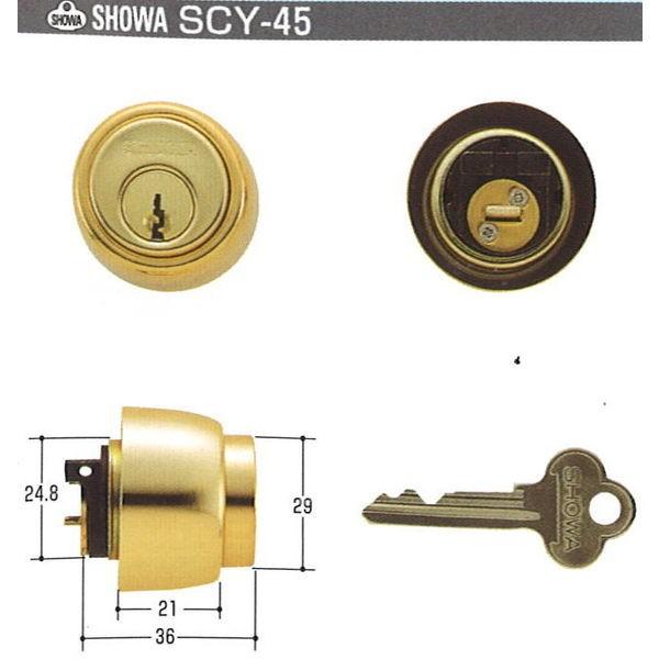 SHOWA 535・397CL　交換用6ピンシリンダー　ゴールド　SCY-45　【在庫品】 1