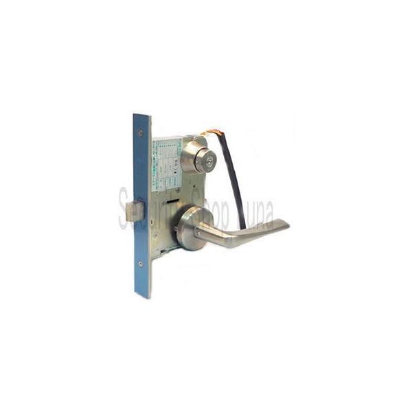 MIWA　U9AUS51-1　玄関用電気錠（瞬時通電施解錠型） 51型ステンレスレバーハンドル　　BS76mm　扉厚40～41mm　キー3本付き