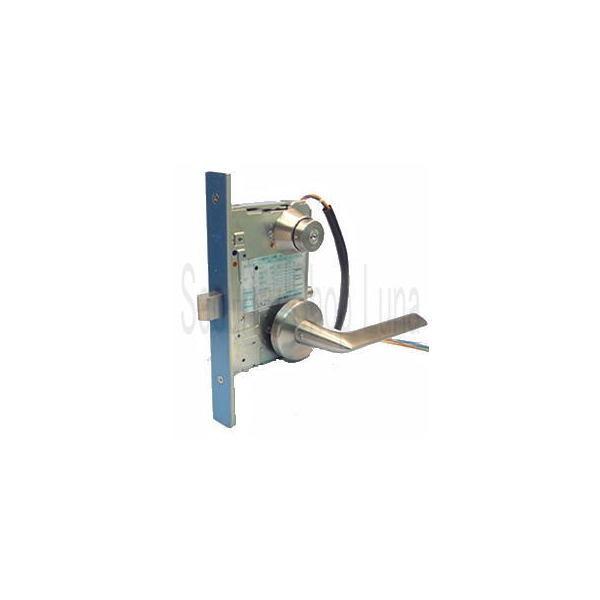 MIWA　U9AUT52－1　通用口/非常口用電気錠（機能切替型） BS76mm扉厚40～41mm外側シリンダー付/内側サムターン付　キー3本付