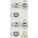 美和ロック U9 TRF(T)シリンダー 2個同一 扉厚33~41mm (U9TRF(T)-4KNCY ST) 鍵数3本 【在庫品】(3)