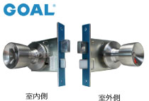 GOAL UC トイレ錠タイプの一式 交換 取替えGOAL UC-45E (外側・表示錠・内側サムターン)仕様■左右共用タイプ■
