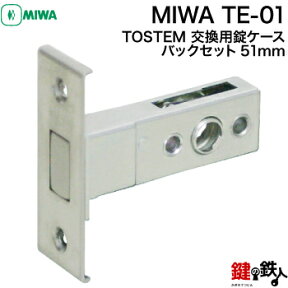 トステム TOSTEM(=現 リクシル LIXIL) MIWA TE-02(代替品MIWA TE-01)サブ箱錠用 交換 取替え錠ケース(鍵建-5) トステム AZWZ751