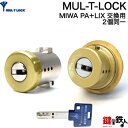 【5-2】MUL-T-LOCK(マルチロック)MIWA LAMA(PA)とTE-02(LIX)用 玄関 鍵(カギ) 交換 取替えシリンダー2個同一キーセットゴー...