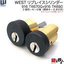 WEST リプレイスシリンダーミサワホーム用 玄関 鍵(カギ) 交換 取替えシリンダーTK680+TK670Gタイプ【テールピースが長いタイプ】■2個同一キーシ...