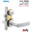 GOAL TTXの刻印のレバーハンドル内外、シリンダー、部屋内のサムターン、ドアの中に入っている錠ケース丸ごと一式の交換シルバー色■キー3本付き、ドア厚み32~38mm、バックセット32mmタイプ 10,340円