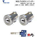 【1-2】MUL-T-LOCK MIWA DA+DA用 玄関 鍵(カギ) 交換 取替えシリンダー2個同一キータイプ■全3色/シルバー・ゴールド・ブラウン■標準キ...