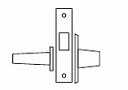 MIWA LOF 黄銅製 373-YBレバーハンドル（片側戸襖ハンドル）一式 交換 取替え用黄銅バフ空錠（間仕切り・寝室・子供部屋等）【送料無料】 2