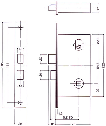 WEST171 玄関ドア用 鍵(カギ)＋レバーハンドル 交換 取替え用リプレイスシリンダー■ドアの厚み：36～40mm■■標準キー3本付き■【送料無料】 3