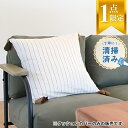 【10%OFFクーポン対象】【中古】モデルルーム展示品 クッションカバー 北欧 おしゃれ ストライプ ボーダー フリンジ しましま 45x45cm 柄あり ニュ...
