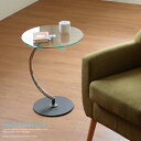 ガラステーブル サイドテーブル ガラス 円形 テーブル コーヒーテーブル カフェテーブル おしゃれ 46 cm