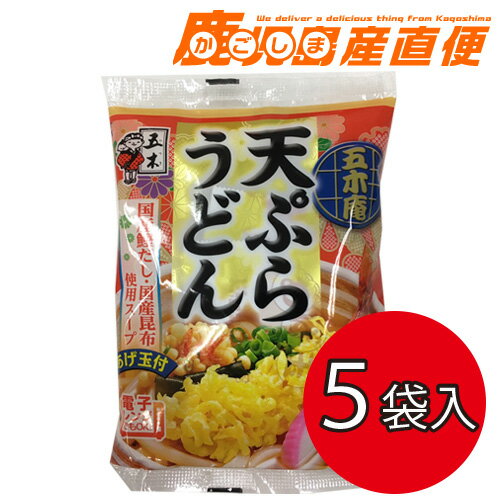 五木食品 五木庵 天ぷらうどん 5袋セット 国産鰹だし 日高産昆布 九州 熊本 五木食品