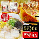鹿児島ラーメン(4食)×みよし家の餃子(36個) セット<鹿児島ラーメン みよし家>