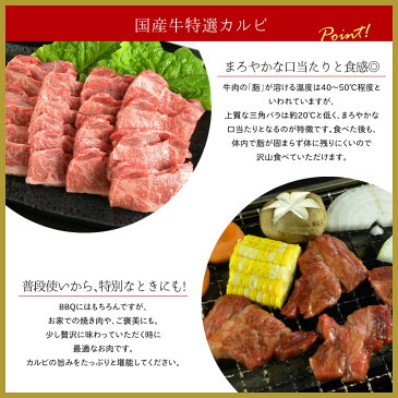 国産牛特選カルビ 810g(270g×3P)【送料無料】▼国産 国産牛 牛肉 焼肉 焼き肉 鉄板焼 BBQ バーベキュー スライス ギフト プレゼント 贈答 あす楽 熨斗 のし 夏ギフト お中元