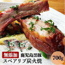 【5/7(水)以降出荷】 無添加 ギフト 鹿児島黒豚 スペアリブ 炭火焼 700g 肉 送料無料 プレゼント 食べ物 ギフトセット おつまみ お取り寄せ 内祝い...