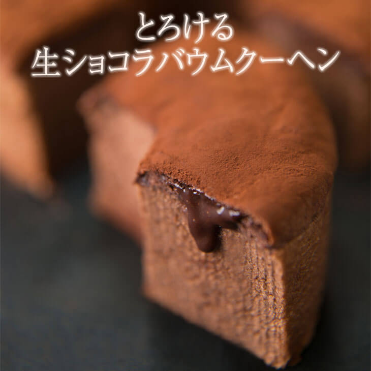 バウムクーヘン とろける生ショコラバウムクーヘン 300g ショコラ チョコ 生チョコ 湯布院 スイーツ 手作り お菓子 洋菓子 お祝い ギフト プレゼント 大分県 送料無料 五衛門 どんど焼き本舗 かごしまや 父の日 母の日