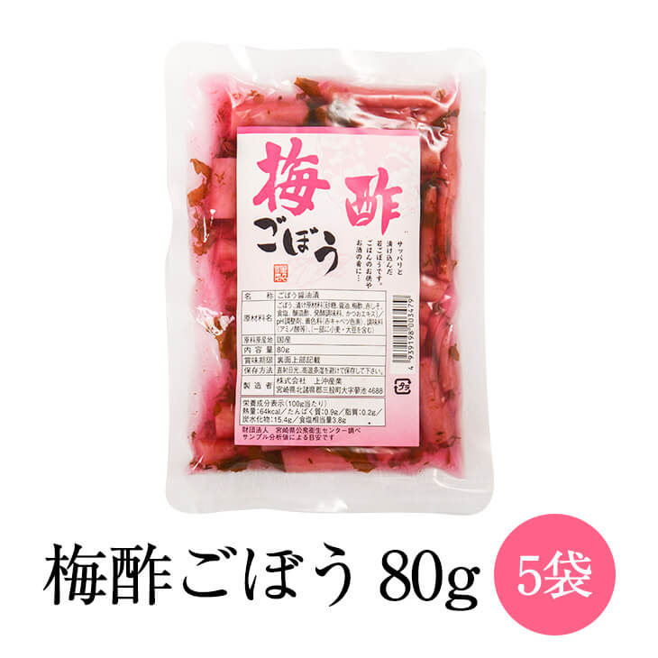 漬物 漬け物 梅酢ごぼう 5袋セット 梅酢 ごぼう ゴボウ ご飯のお供 宮崎県 国産 詰め合わせ 送料無料 ヤマイチ農園合同会社 タビグルメ