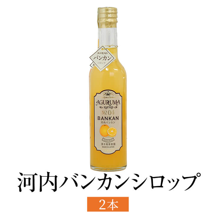 河内晩柑シロップ 300ml 2本入 バンカン フルーツ リキュール 果汁100% 使い切り 国産 九州産 鹿児島産..