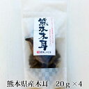 熊本県産木耳 20g×4セット 乾燥きくらげ きのこ 国産 送料無料 福岡 篠崎一雄商店 かごしまや