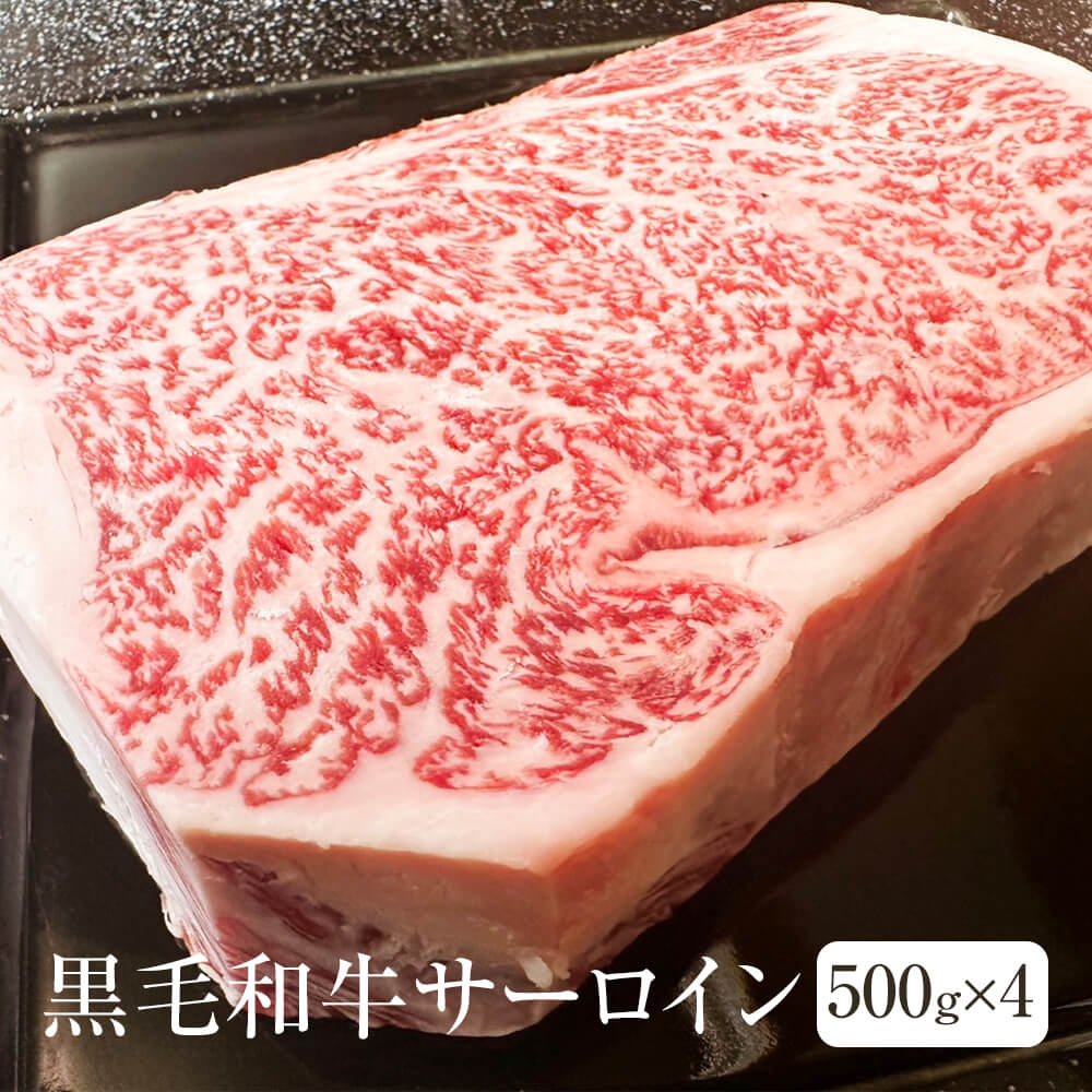 牛肉 黒毛和牛 サーロイン 2kg 500g × 4 ブロックカット 冷凍 冷凍便 国産 和牛 牛 肉 ギフト プレゼント 贈り物 贈答用 ゼクストインターナショナル かごしまや 父の日