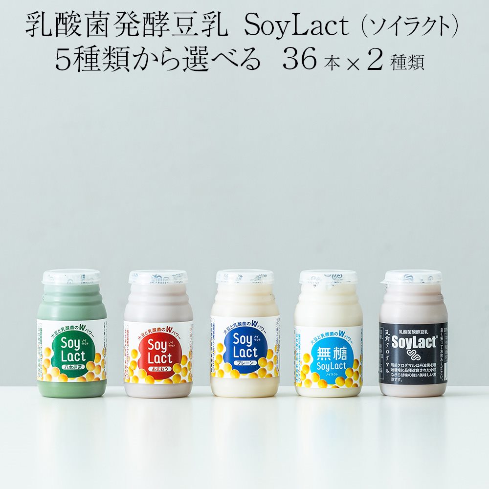 父の日 豆乳 乳酸菌発酵豆乳 SoyLact ソイラクト 5種類から選べるセット 72本 36本×2種類 100ml 選べる..