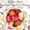 宝石らっきょう個包装4種類アソートパック 200g 美味しい おすすめ おやつ お茶菓子 おつまみ 持ち運び 人気 血液サラサラ 体にいい 健康 食物繊維 付け...
