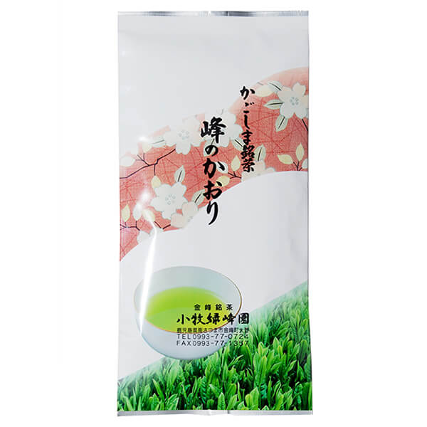 緑茶 茶葉 峰のかおり ピンクパッケージ 100g × 5パック メール便 煎茶 深蒸し 鹿児島茶 茶葉 茶 お茶 小牧緑峰園 タビグルメ