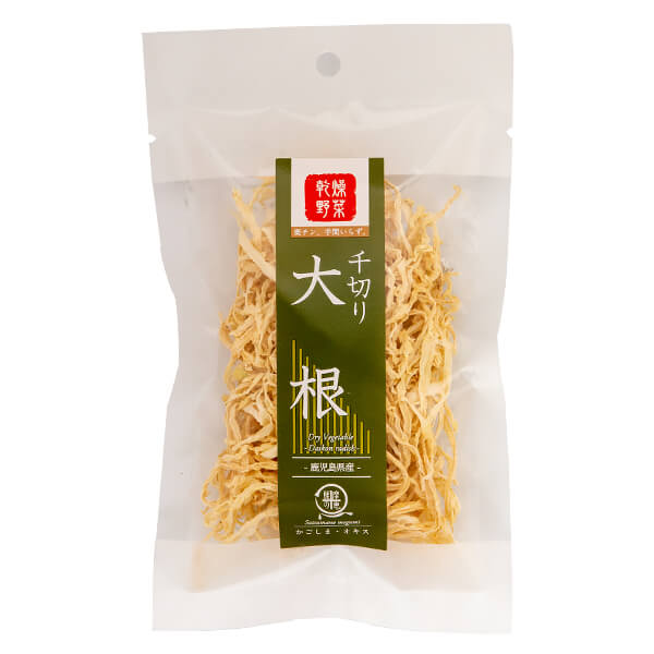 商品情報 商品名乾燥野菜　千切り大根 20g×6P 原材料名大根(鹿児島産) 内容量20g×6P 賞味期限製造日より10ヶ月(300日) 保存方法直射日光、高温多湿を避けて保存してください。保存条件により変色することがありますが、味・品質に...