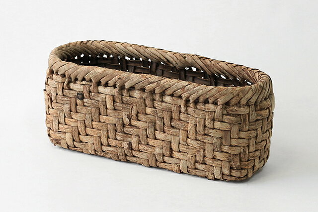 乐天商城 - くるみ下かご 幅約26cm(表皮/楕円)(約)幅26×マチ10×高さ11cm(約)160g