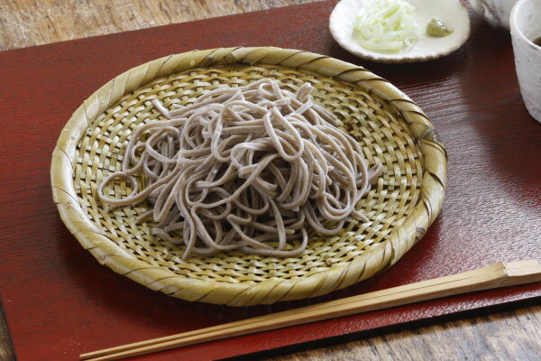 白竹 蕎麦ざる(戸隠風)直径約21cm【