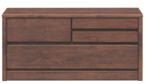 1日限定11％offクーポン チェスト タンス おしゃれ オシャレ 箪笥 洋服ダンス ローチェスト 100幅 幅100 引き出し 衣類収納 スライドレール 2段 アルダー材 自然塗装 木製 完成品 日本製 北欧 大川家具 ナチュラル ブラウン 衣類収納 整理たんす 箪笥 アウトレット価格並