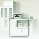 12%offクーポン配布中 90 キッチンカウンター キッチンキャビネット レンジ台 家電収納 レンジボード 台所収納 完成品 レンジラック ホワイト 白 北欧...
