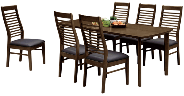 ダイニングテーブルセット 6人掛け テーブル幅180cm　ダイニングテーブル x1 ダイニングチェア x6 ダイニング 7点セット 北欧 モダン 選べる2色 ナチュラル ブラウン 素材 ラバーウッド 楽天 通販 アウトレット価格並