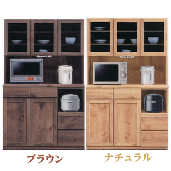 レンジ台 食器棚 レンジボード キッチンボード 幅120cm オープンボード キッチン収納 キッチン家電収納 引出し 箱組 耐震ラッチ付 モイス付 北欧 モダン 木製 選べる2色 ナチュラル ブラウン 材質 MDF 強化シート 楽天 通販 アウトレット価格並