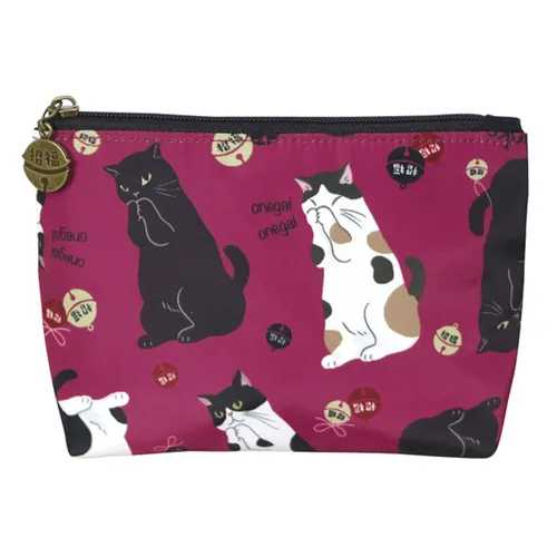 【メール便可】エチケットポーチ おねがいニャンコ / ポケットティッシュケース 化粧ポーチ コスメポーチ メイクポーチ 贈り物 ギフト プレゼント ねこ 猫 ねこ雑貨 ノアファミリー