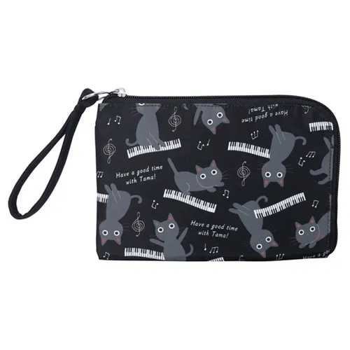 【メール便可】マルチケース たまちゃん / ファスナーポーチ L字型 お薬手帳 診察券 通帳 カード ファ..