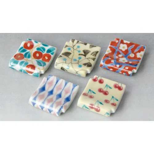 【メール便発送で送料無料】箸置 大正モダン / 箸置き カトラリーレスト 5個セット 箸置 モダンスタイル 大正時代 清水焼 ギフト プレゼント 贈り物