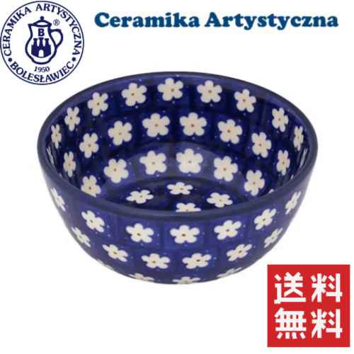 【ceramika 】【セラミカ 】【ツェラミカ】サラダボウル ブルー 小花/ポーランド 食器 北欧食器mmis 新..