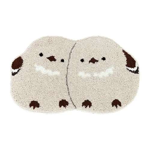 マルチマット シマエナガ/マット バード シマエナガ 鳥 アニマル ラグ ラグマット 玄関マット ミニ フ..