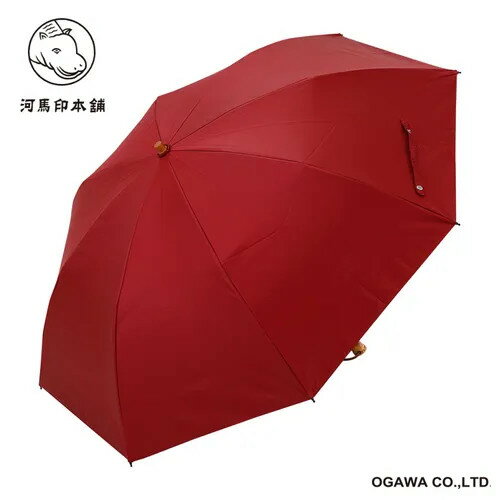 【河馬印本舗】 晴雨兼用2段折み傘 臙脂(エンジ) 【河馬印本舗】 晴雨兼用2段折み傘 臙脂(エンジ)