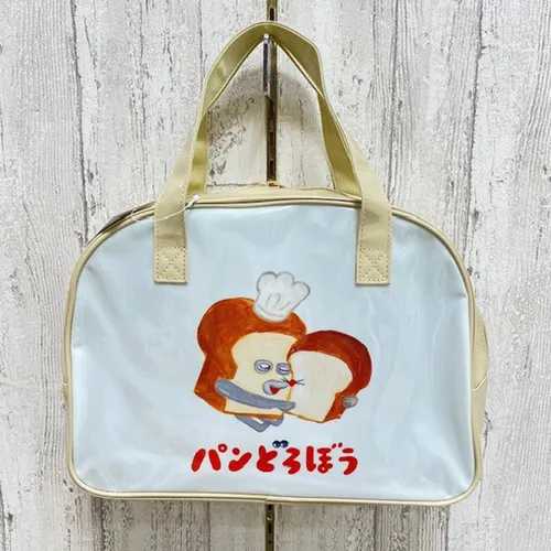 【1点即納可能】パンどろぼう ボストンバッグ ベージュ/パンどろぼう プールバッグ ボストンバッグ ベ..