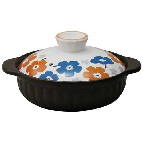 【送料無料】アネモーナ 土鍋 小 / 6.5号 一人用 直火 電子レンジ サーマテック 花柄 鍋 両手鍋 食器 調理器具